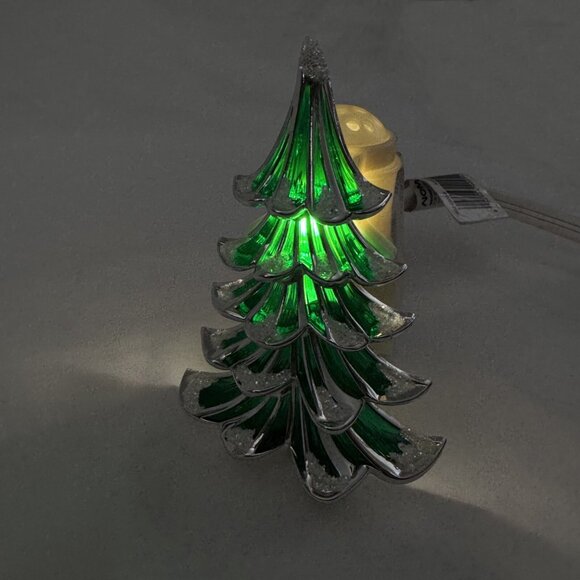 BATH & BODY WORKS Winter Silver Green TREE Nightlight WALLFLOWER PLUGIN RARE - Picture 5 of 5